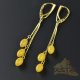 Amber earrings with Butter Color beads